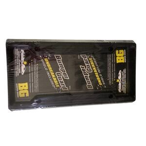BG Bumper Guard Rubber License Plate Holder Protector Unbreakable Shield NEW